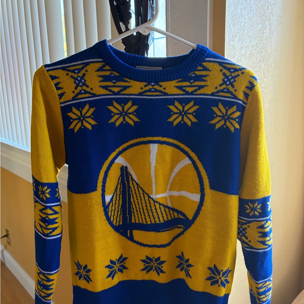 Warriors Fan Blue and Yellow Sweater